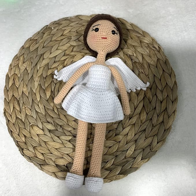 Natural Fiber Crochet Doll,Cute and Cuddly Handmade Plush Toy