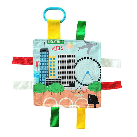 Baby Jack & Co 8x8??Learning Lovey Atlanta Georgia Tag Toys for Babies - Baby Crinkle Toys