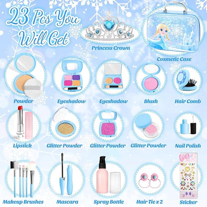 INNOCHEER Pretend Makeup for Toddlers, Toy Play Makeup Set for Kids 3-5 2 3 4 5 6 7+