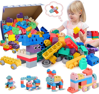 Soft Building Blocks for Toddlers, Baby Blocks Stacking Blocks for Toddlers 1-3 STEM Toddler Gifts 40 PCS