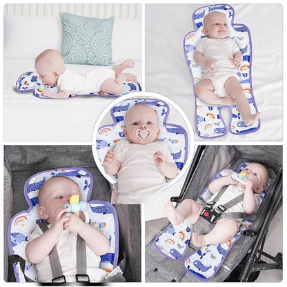 Gel Car Seat Cooler Pad,1 Pack Double Sides-Universal Baby Stroller Ice Cushion Mat,Summer Cooling Seat Liner,Multifunctional Suitable for Baby Dining Chair,Child Safety Seat(Whale + Blue Dinosaur)