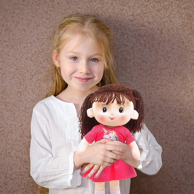 Linzy Toys, 16'' Pink Laura Soft Plush Rag Doll
