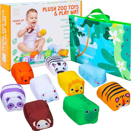 Hapinest Zoo Carry Playmat Soft Toys and Gifts for Baby 1 Year