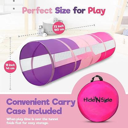 Hide N Side 6ft Crawl Through Play Tunnel Toy, Pop