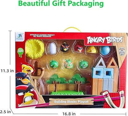 Newly Licensed Angry Birds Toys Playsets Build N’ Launch Construction Brick Assembly Building Blocks Sets Pig City Strike 2 Takedown Space Planet Game Catapult Slingshot Gift Box 20pcs