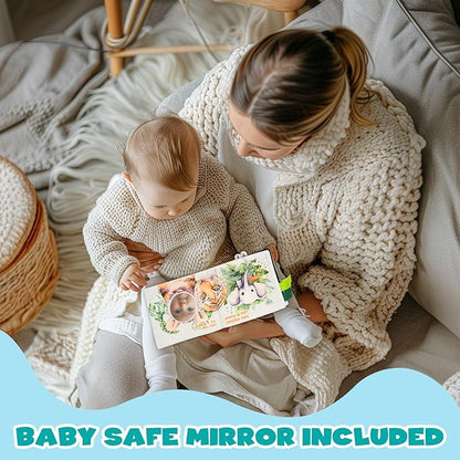 Soft Book, Touch and Feel Cloth Soft Crinkle Books for Babies 0-12 Months