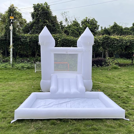 Inflatable Water Slide with Pool for Kids Inflator Included, Blow (152L x 86W x 87H Inches)