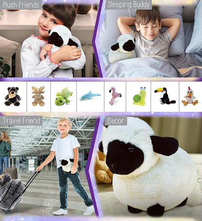 DolliBu Valais Blacknose Sheep Super Soft Stuffed Animal, Cute Realistic Stuffed Animals for Girls. Boys and Adults Animal Gifts 8.5 Inch
