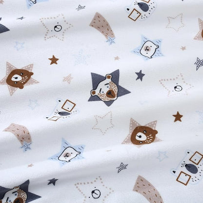 DaysU Silky Micro Soft Plush Baby Blankets for Girls with Print Animal Pattern and Soothing Raised Dots, Double Layer Bed Throws for Baby Crib 30x40 Inches