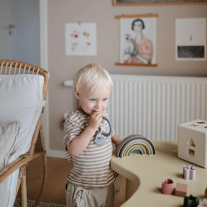 mushie Silicone Space Teething Ring Toy
