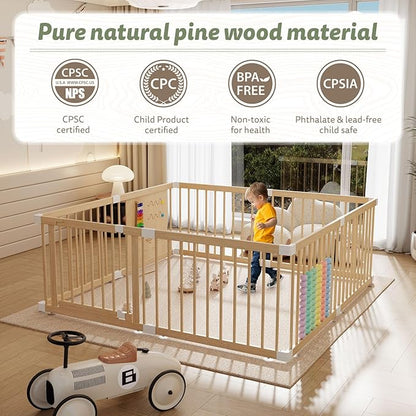 Baby Fence Baby Play Yard with Door 63?Ø├?3??
