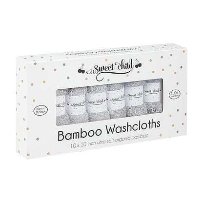 Sweet Child 8-Pack Baby Washcloths -Super Soft Rayon Washcloth, Baby Wash Cloths for Newborn