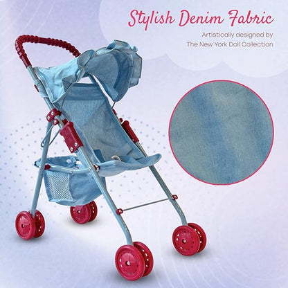 My First Baby Doll Stroller for Toddlers 3 Year Old Girls, Little Kids | Folding Baby Stroller for Dolls