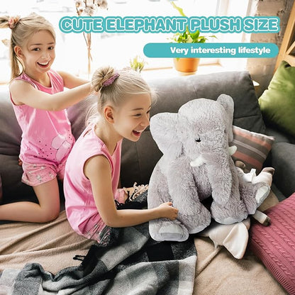 18in Elephant Stuffed Animals,Soft Elephant Plushies Toys Doll Cute Elephant