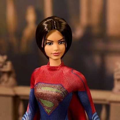 Barbie Supergirl Collectible Fashion Doll from The Flash Movie Wearing Red & Blue Suit with Cape, Display Stand Included (Amazon Exclusive)
