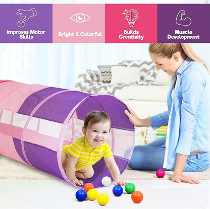 Hide N Side 6ft Crawl Through Play Tunnel Toy, Pop