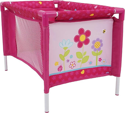 509 Crew Garden 3 Piece Stroll n Care - Doll Play Set Includes a Half Folding Stroller, Play Yard & Highchair 3+ (T801027)