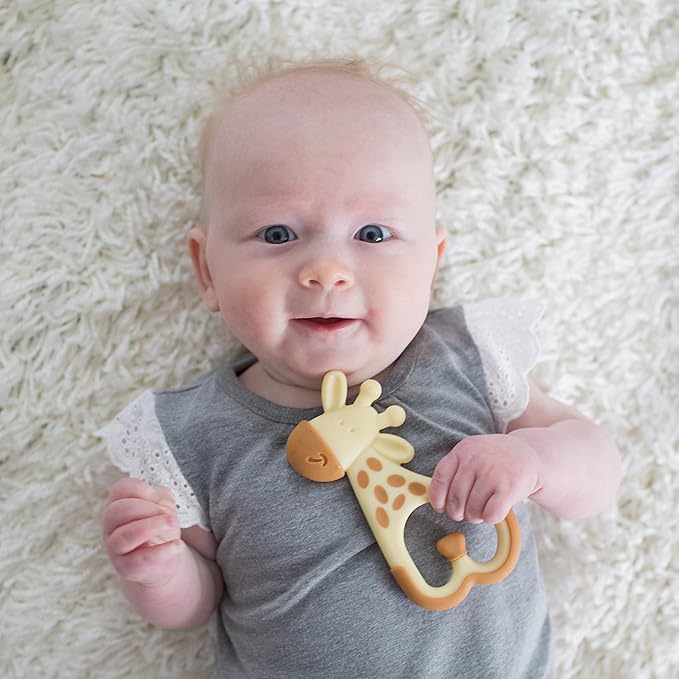 Dr. Brown's Ridgees Giraffe, Massaging Baby Teether Free,3m+