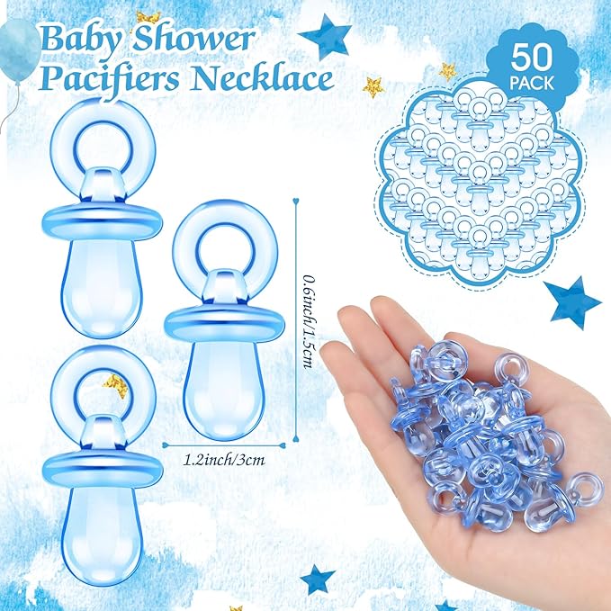 Thyle 51 Pcs Pacifier Hunt Baby Shower Games Include Baby 50 Acrylic