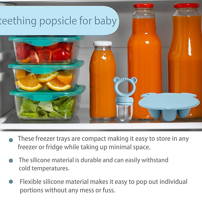 Baby Food Feeder Pacifier with Breast Milk Popsicle Teether-Silicone Forage
