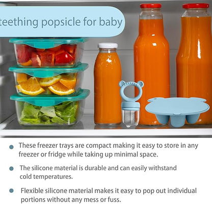 Baby Food Feeder Pacifier with Breast Milk Popsicle Teether-Silicone Forage