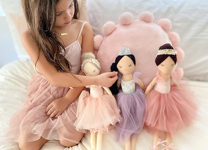 MON AMI Juliet The Prima Ballerina Stuffed Doll - 22”, Plush Ballerina Doll for Girls