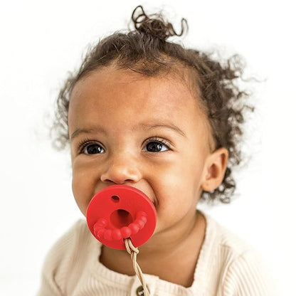 Ryan & Rose Cutie PAT Pacifier Teether (Bulb, Red)
