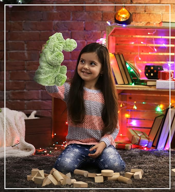 DolliBu Alligator Plush Hand Puppet For Kids - Soft Plush