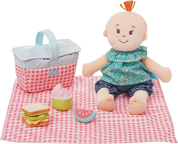 Manhattan Toy Stella Collection Picnic 5 Piece Baby Doll Picnic 12" and 15" Stella