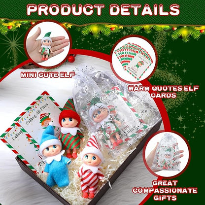 Syhood 36 Christmas Plush Elf Doll Set 36 Pcs Mini 36 Pcs 36 Pcs