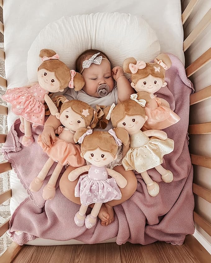 Soft Baby Doll Toys (12''), My First Baby Rag Doll for 1 Year-Old Girl Birthday Gift