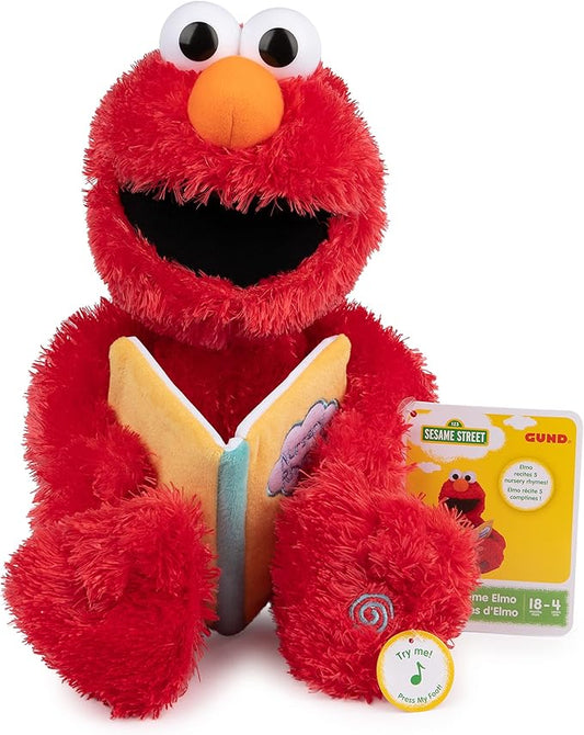 GUND Sesame GUND Sesame Street Official Nursery Rhyme Elmo Animated Muppet Plush, Premium Plush Sensory Toy for Ages 18 Months & Up 15”