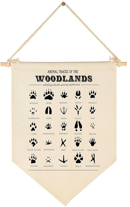 Woodland Animal Decor Art-Flag Sign Gifts for Baby Newborn Boys