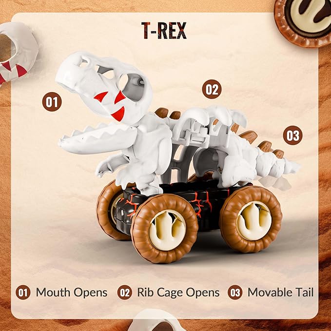 iPlay, iLearn 𝟐𝟎𝟐𝟒 𝐍𝐄𝐖 Dinosaur Monster Truck Toys for Toddlers 1-3 2-4 Year, 12 18 24 Month
