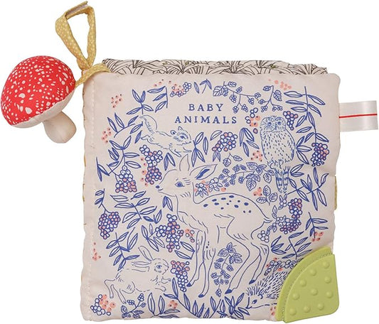 Manhattan Toy Deer One Soft Activity Crinkle Book & Fold Out Pat Mat for Baby, Toddler with Squeaker