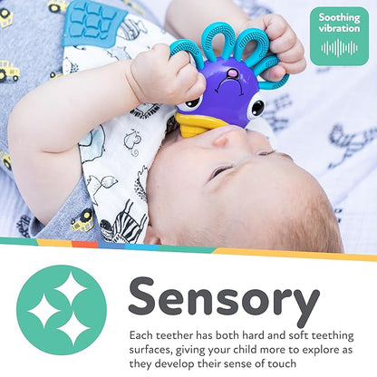 Nuby Vibe-eez Vibrating Teether - Battery Powered 3+ Months