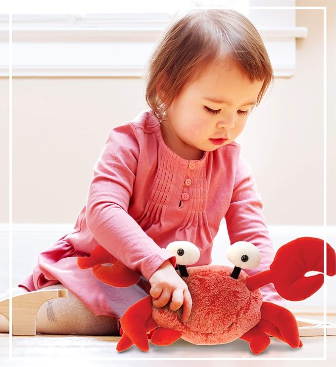 DolliBu Red Crab Stuffed Animal - Super Soft Crab Plush Toy, Cute Crab Ocean Stuffed Animal for Boys and Girls -12 Inches