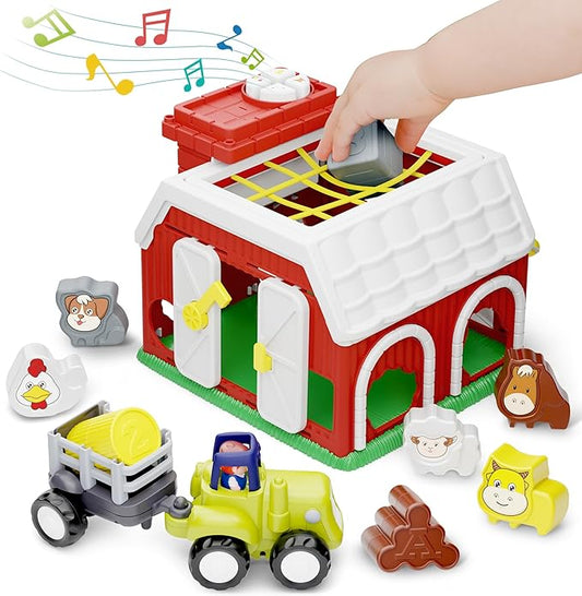 iPlay, iLearn Shape Sorter Baby Toys for 1 Year Old Boys 12 18 24 Months 1st Birthday 2 3