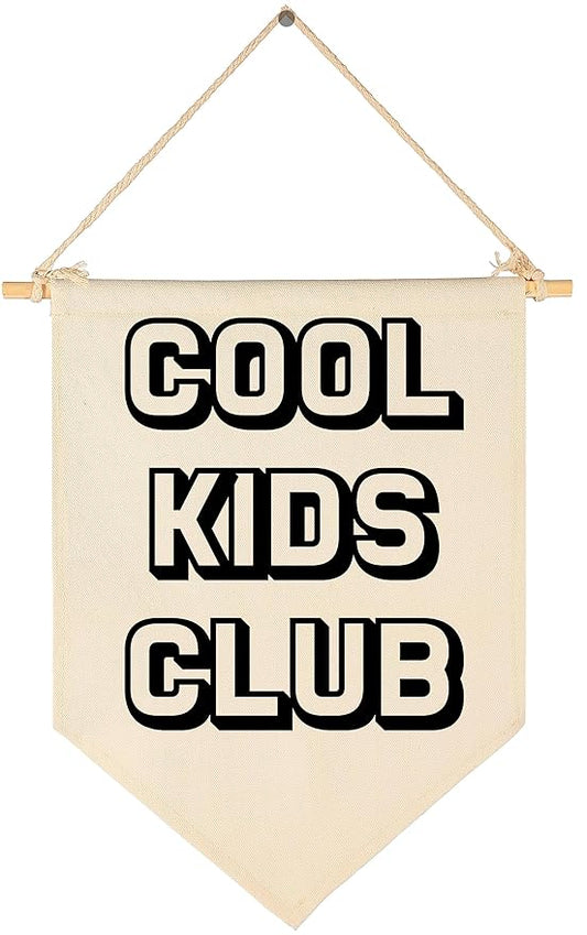 Cool Kids Club-Flag Sign Art Gifts for Baby Newborn Boys