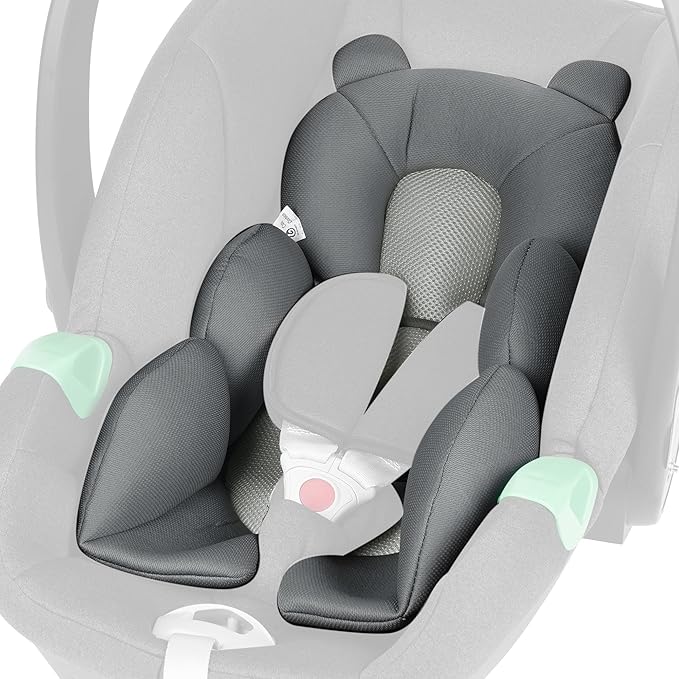 Baby Support Cushion - Breathable 3D Mesh Infant Insert for Strollers, Car Seats, High Chairs, and More - Perfect for Newborns (Grey)