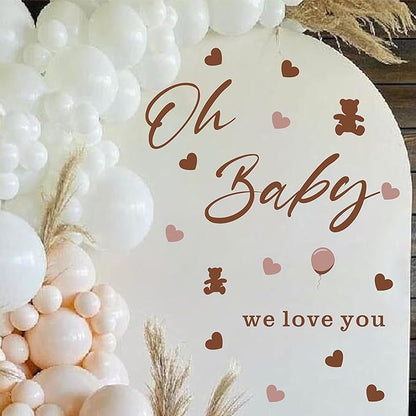 Oh Baby Party Decals Baby Shower Sign Decor for Backdrop