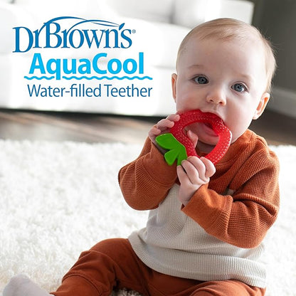 Dr. Brown's AquaCool Water-Filled Baby Teether, Cools & Massages Sore Gums 2 Pack, 3m+