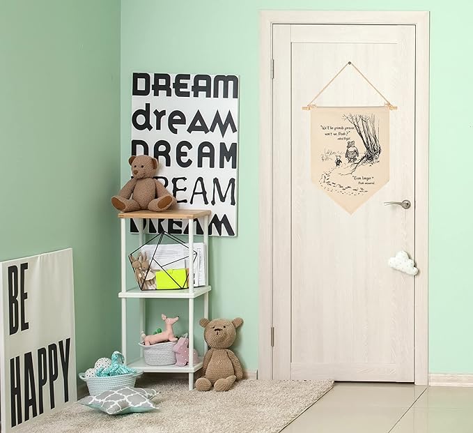 Winie Nursery Flag the Pooh,Nursery Wall Decor