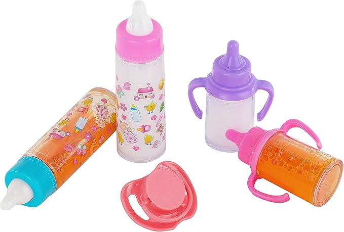 fash n kolor®, My Sweet Baby Disappearing Doll Feeding Set | Baby Care 6 Piece Doll Feeding Set for Toy Stroller 2 Milk 2 Toy