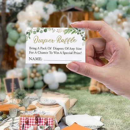 Diaper Raffle Tickets, Diaper Raffle Sign Diapers(1 Sign+50