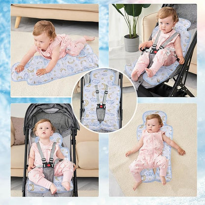 Gel Car Seat Cooler Pad Summer Universal Baby Stroller Ice Cushion Cooler Mat Cooling Seat Liner for Babies Multifunctional Baby Baby Cushion Chair (Moon)