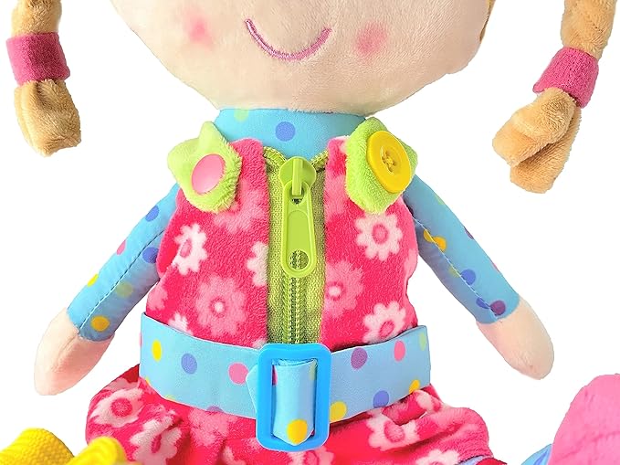 Sugar Snap Plush Learn to Dress Doll for Toddlers - 15" 2 Year