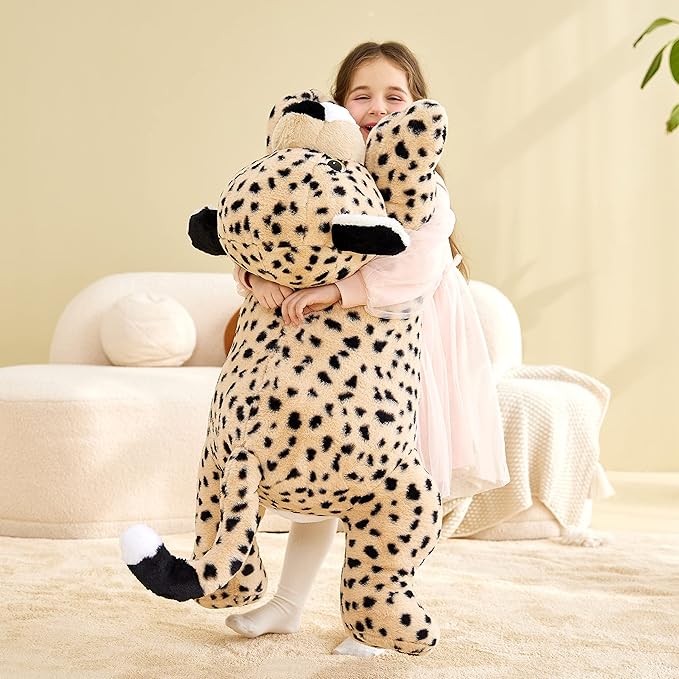 IKASA Giant Cheetah Stuffed Animal Plush Toy,Large Leopard Cute Jumbo Soft Toys 30 inches)