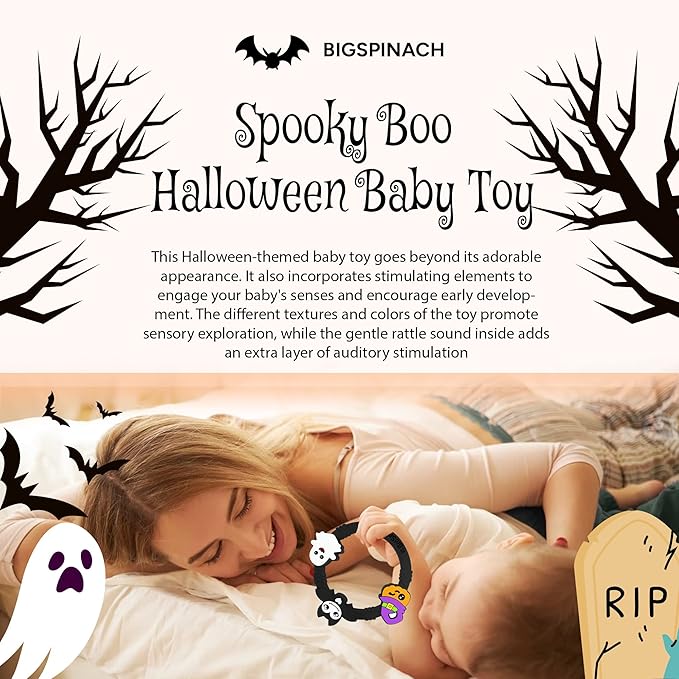 Halloween Baby Toy Gothic Baby Teether Ring Baby Stuff Teething