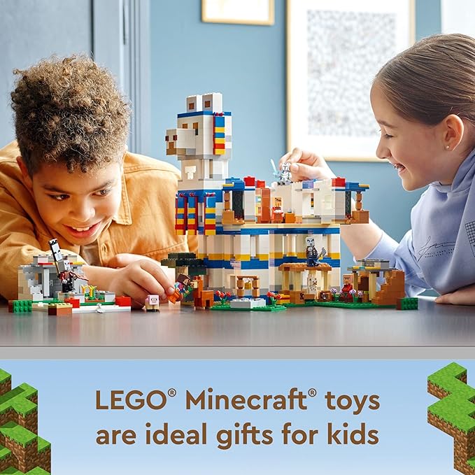 LEGO Minecraft The Llama Village Farm House Toy Building Set 21188, Minecraft Gift Idea for Kids 9+ Years 6 Customizable